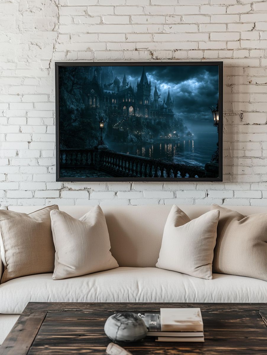 Gothic Castle by the Sea Poster. — room view 1