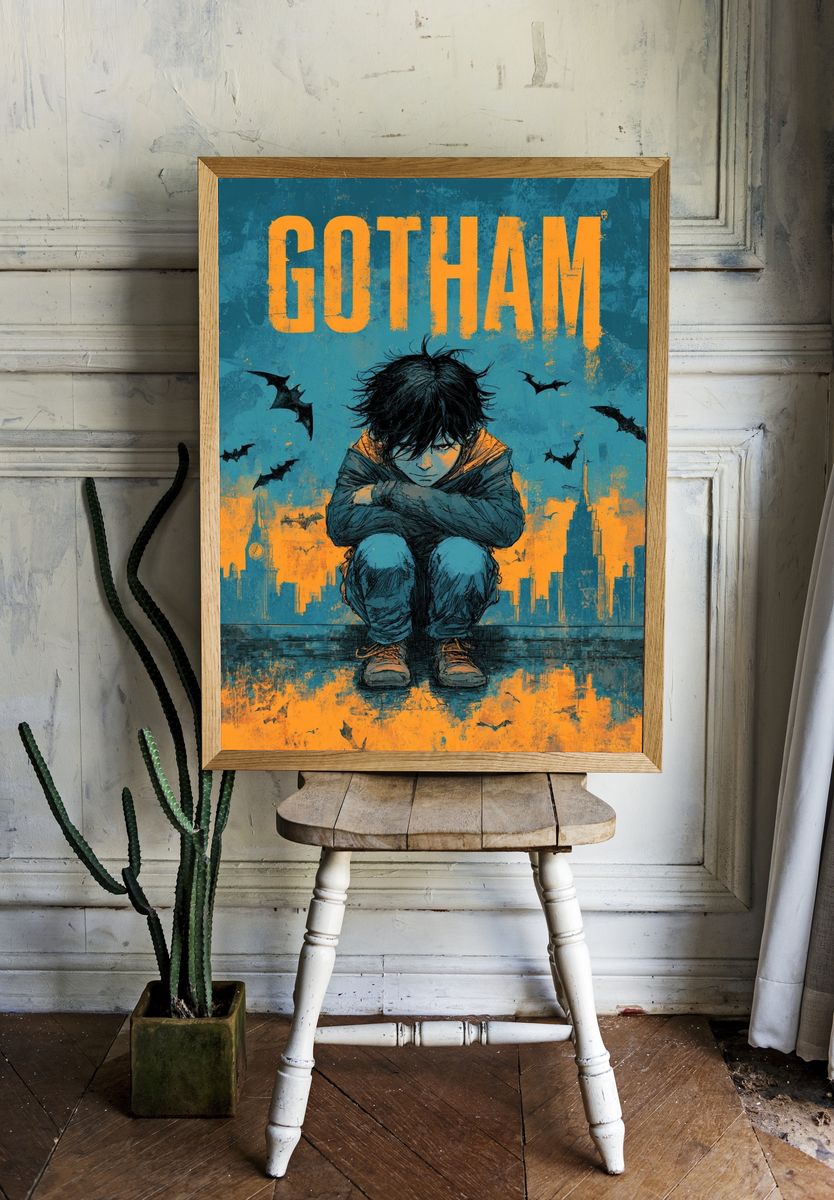 Gotham — Comic Art Print. — room view 1