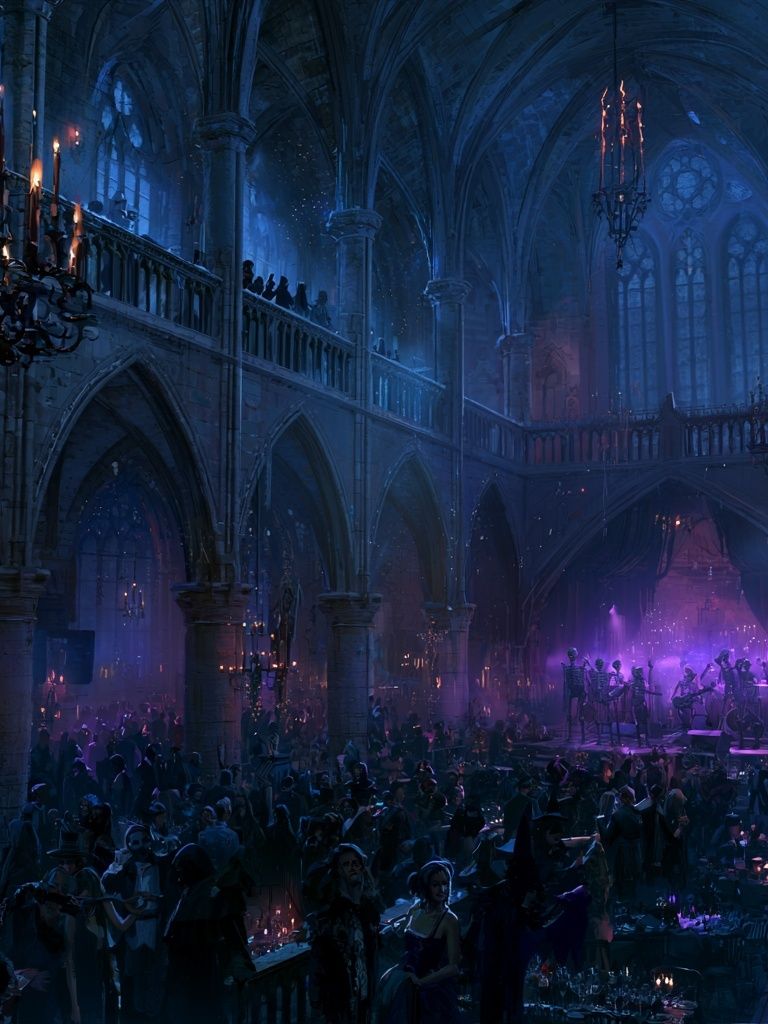 Gothic Cathedral Masquerade Poster. poster — illustration art