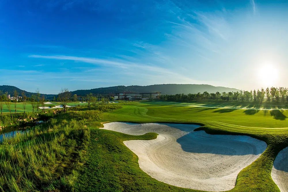 Golf Course at Sunrise — Photography Print. poster detail