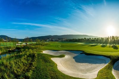 Golf Course at Sunrise — Photography Print. poster print
