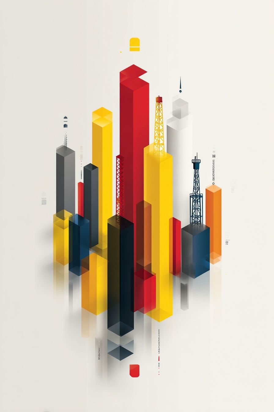 Geometric Cityscape — Abstract Print. poster detail