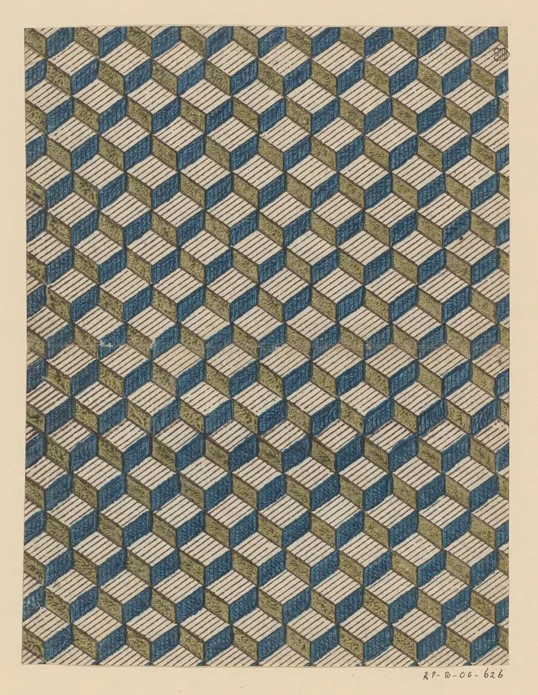 Geometric Cube Pattern Poster. poster — abstract art