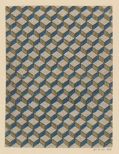 Geometric Cube Pattern Poster. poster print