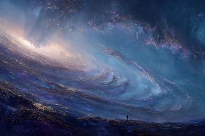 Galactic Dreamscape — Space Art Print. poster