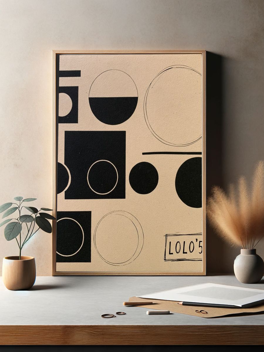 Geometric Circles Abstract Poster. — room view 2