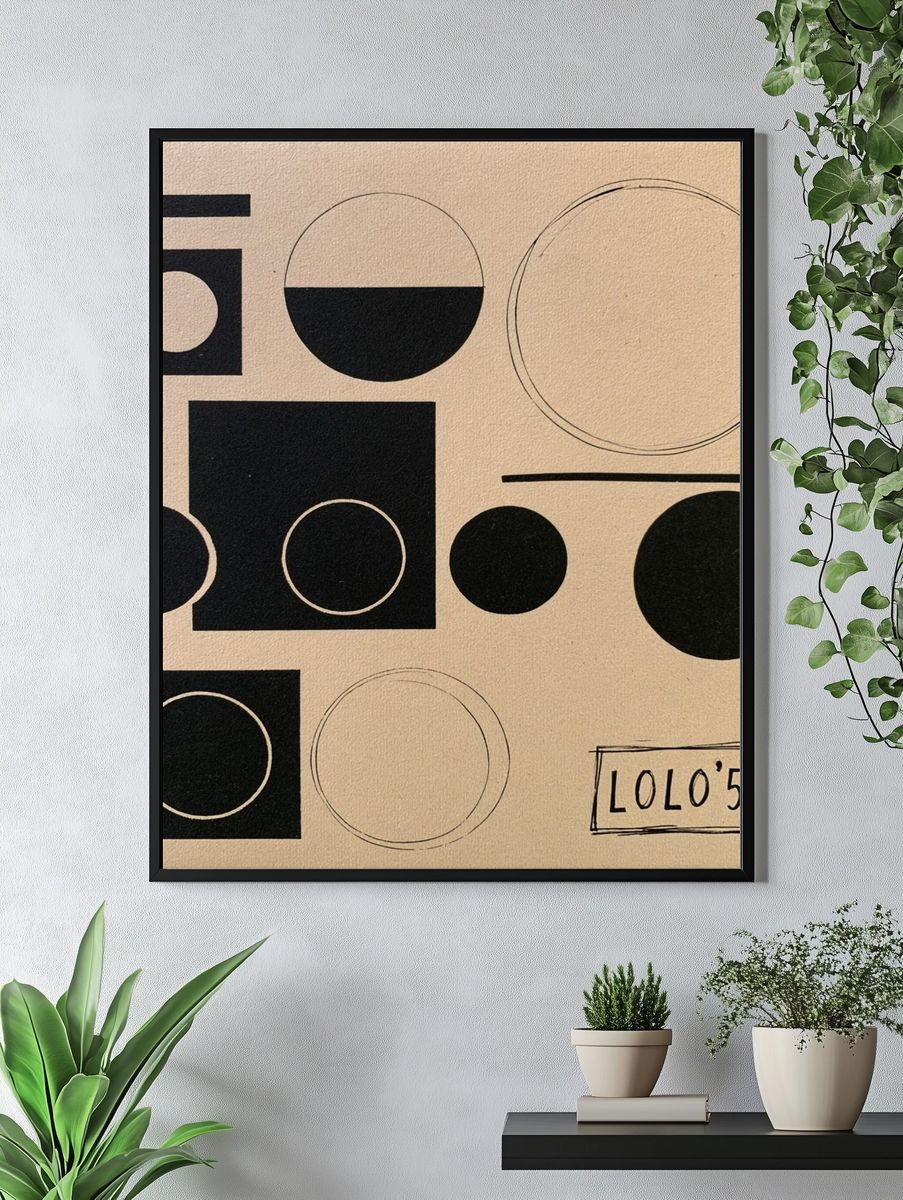 Geometric Circles Abstract Poster. — room view 4