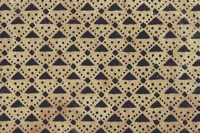 Vintage triangle pattern background. Remixed. poster