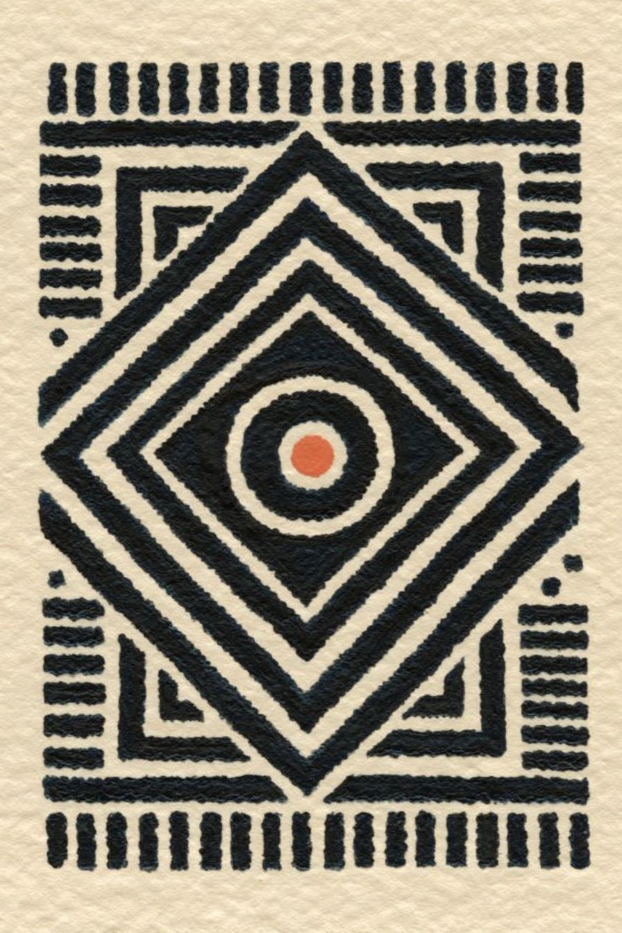 Geometric Tribal Abstract Poster. poster detail