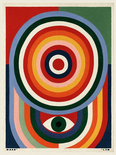 Geometric Eye Rainbow Poster.
