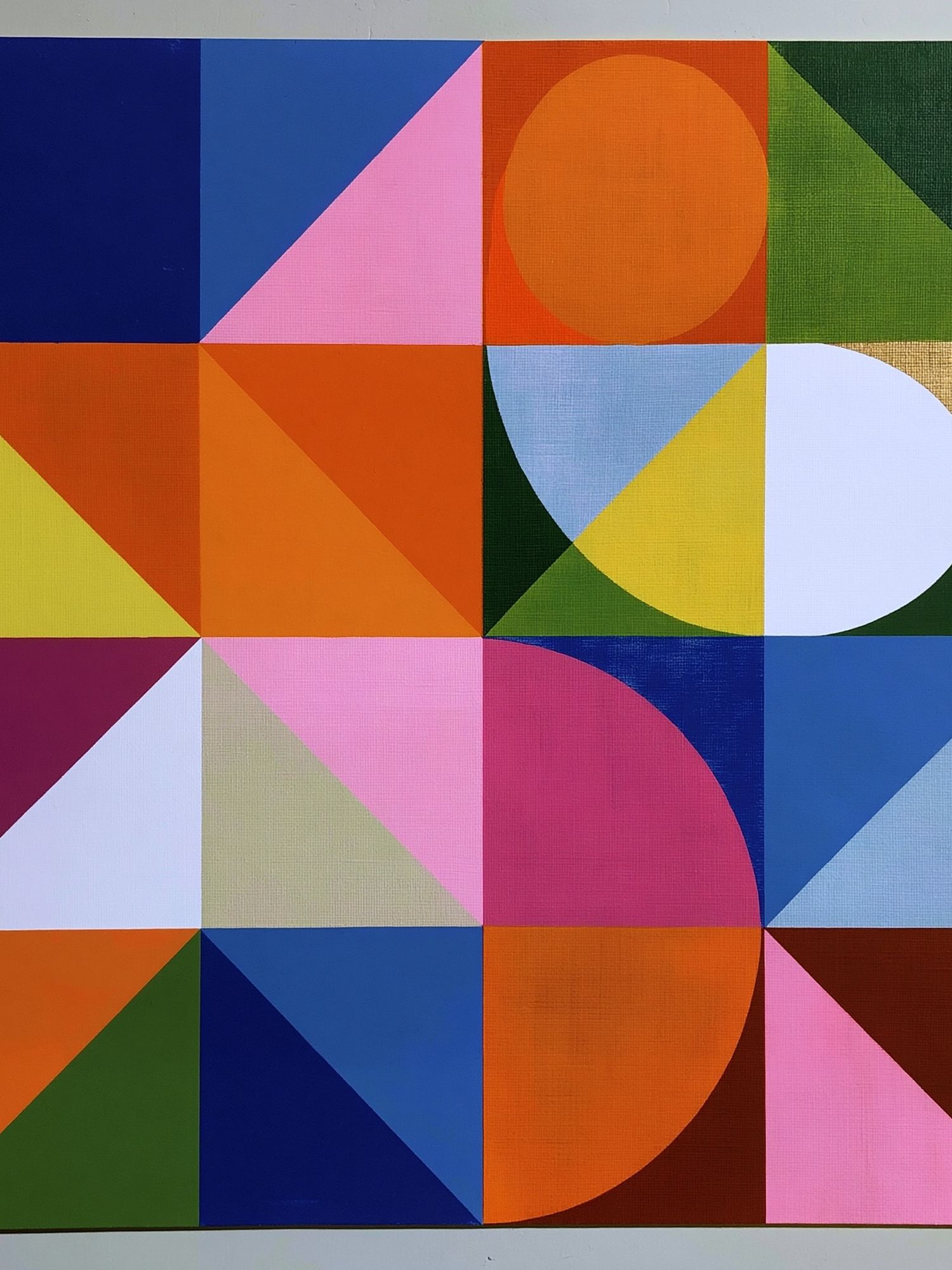 Geometric Color Blocks Abstract Poster. poster detail