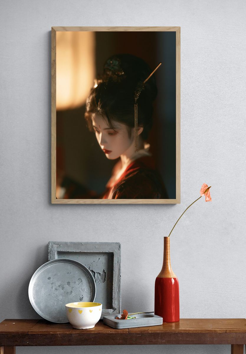 Geisha Portrait Photography Poster. — room view 3