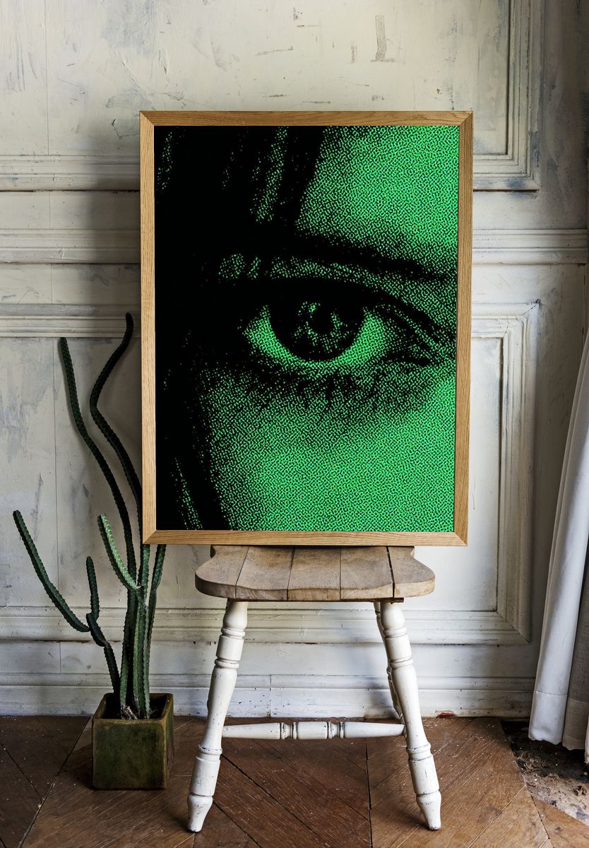 Green Eye — Pop Art Print room preview