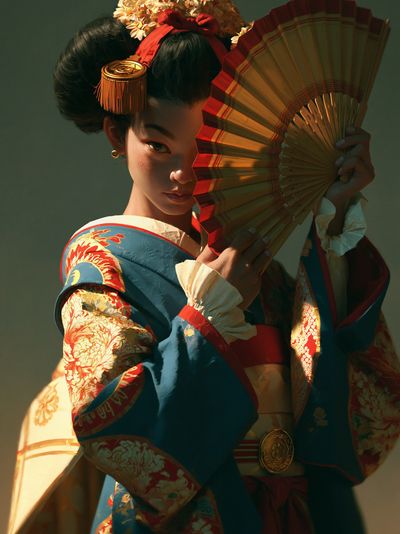 Geisha Portrait Photography Poster.