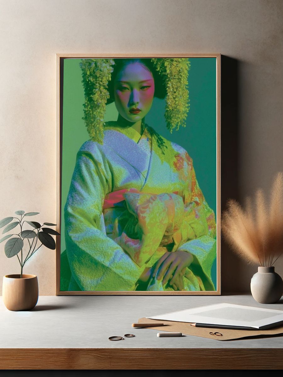 Geisha Portrait Photography Poster. — room view 2