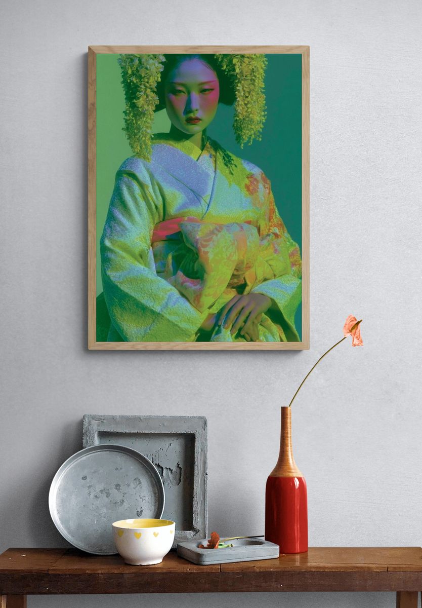 Geisha Portrait Photography Poster. — room view 3