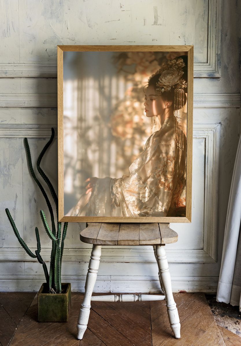 Geisha Portrait Photography Poster. — room view 1