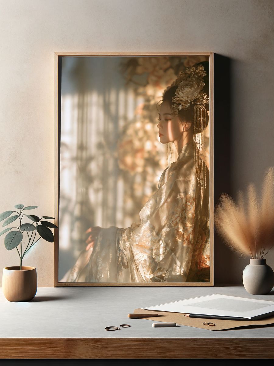 Geisha Portrait Photography Poster. — room view 2