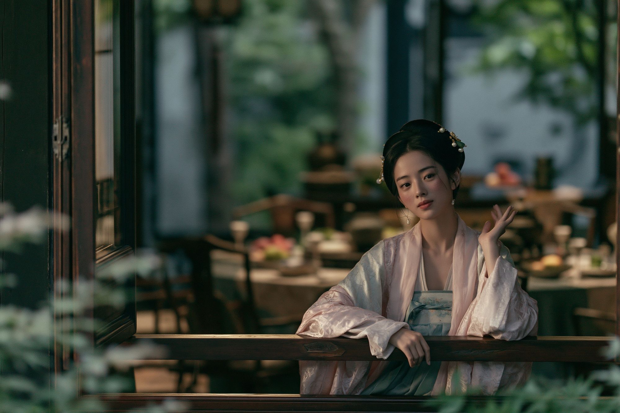Elegant Geisha Portrait Print. poster detail