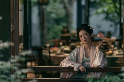Elegant Geisha Portrait Print. poster