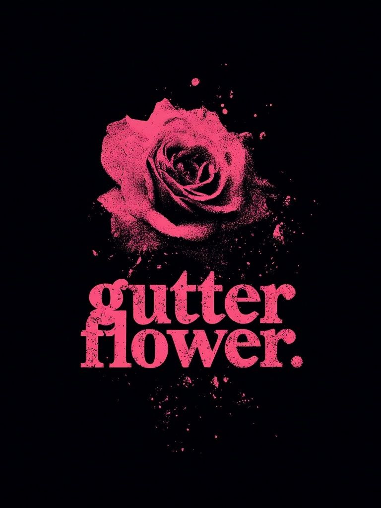 Gutter Flower — Typography Print. poster — typography art