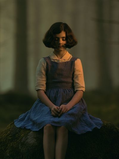 Girl in Forest Portrait Print.