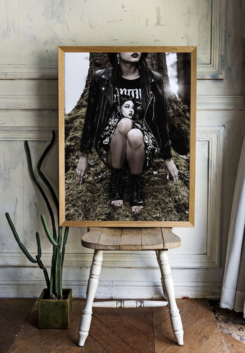 Gothic Forest Portrait Photography Poster. — room view 1
