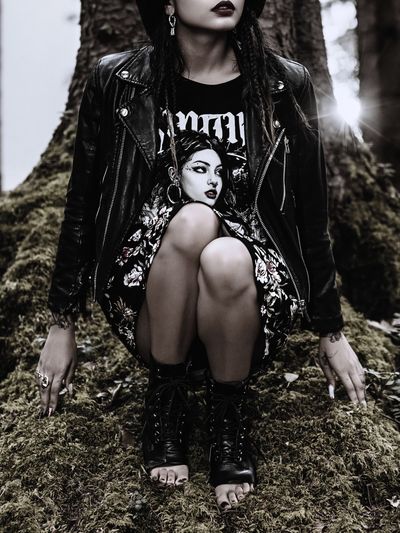 Gothic Forest Portrait Photography Poster. poster
