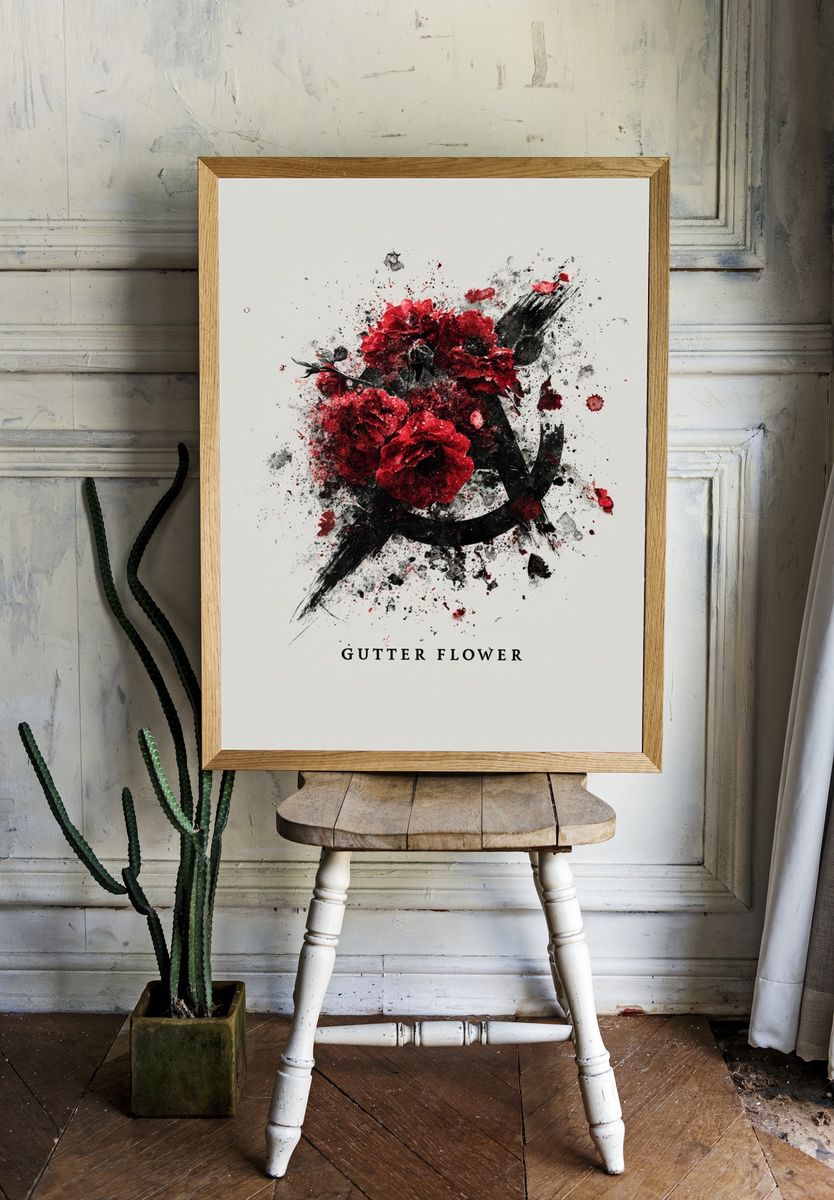 Gutter Flower — Fine Art Print. — room view 1