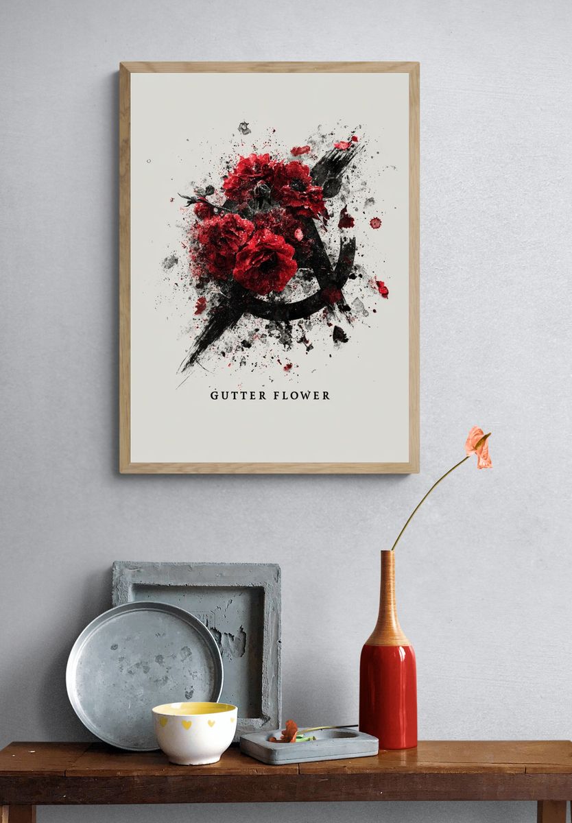 Gutter Flower — Fine Art Print. — room view 3