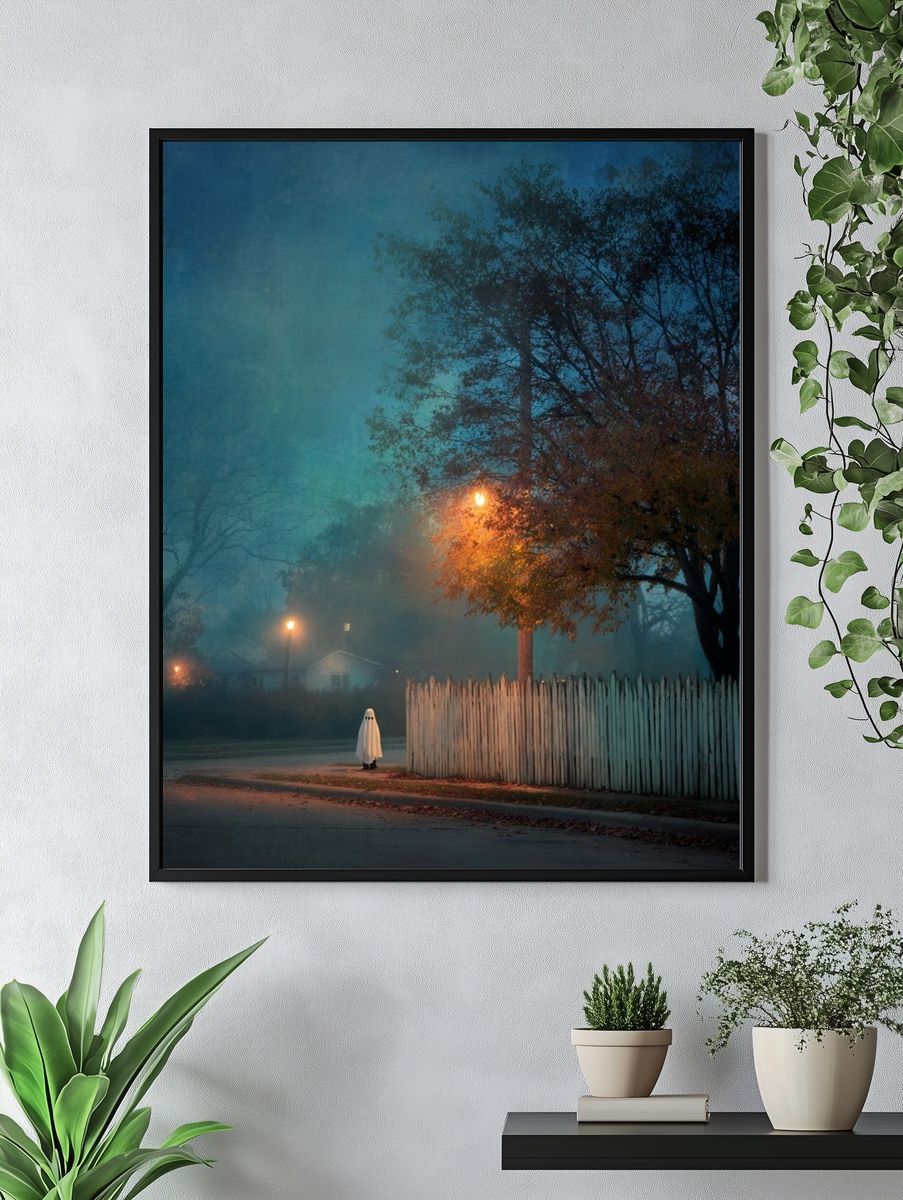 Ghostly Figure in Fog — Fine Art Print. — room view 4