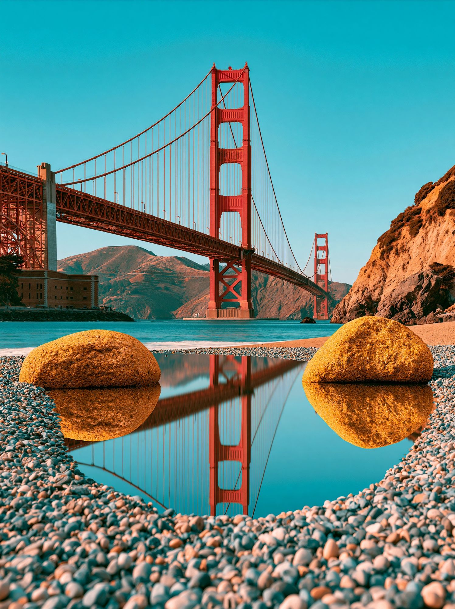Golden Gate Bridge Landscape Poster. poster — photography art