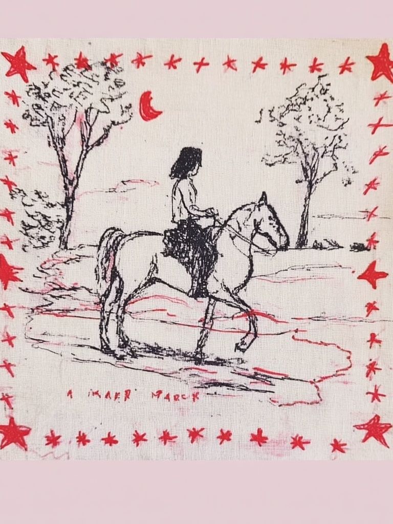 Girl on Horse — Illustration Print. poster detail