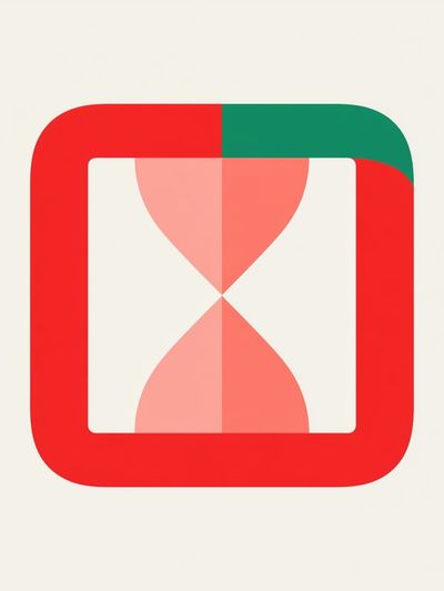 Geometric Hourglass Mid-Century Modern Poster.