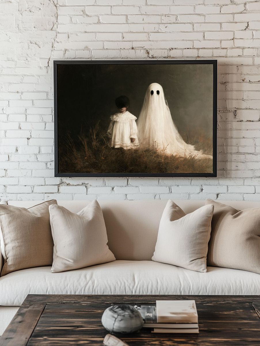 Ghostly Children Fine-Art Poster. room preview