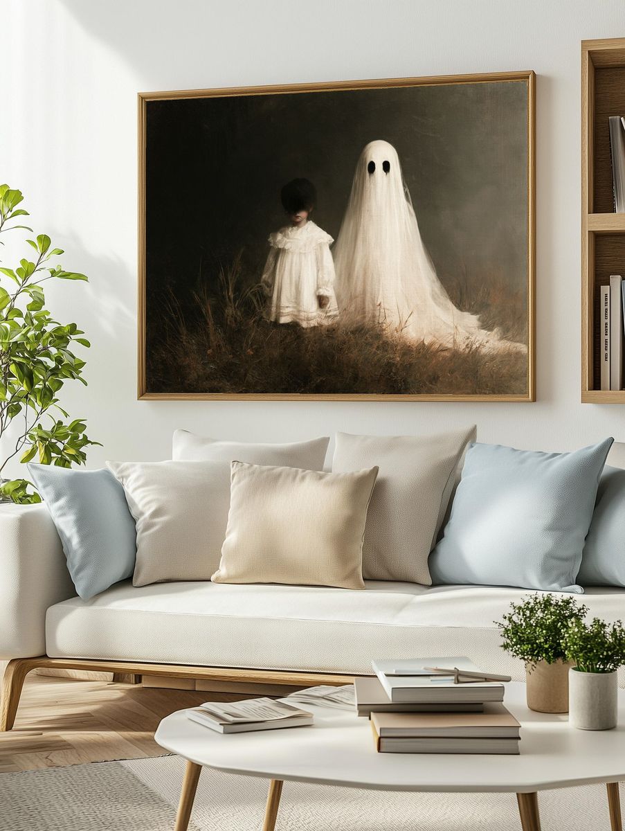 Ghostly Children Fine-Art Poster. — room view 2