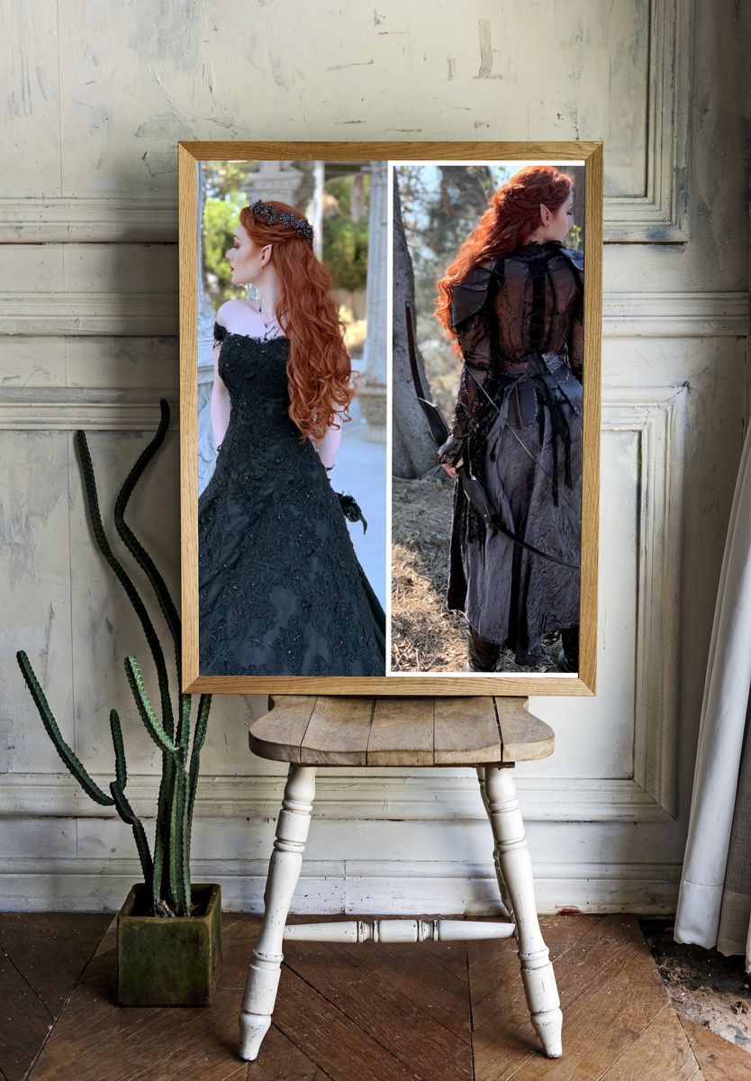Gothic Red-Haired Portrait Poster. room preview