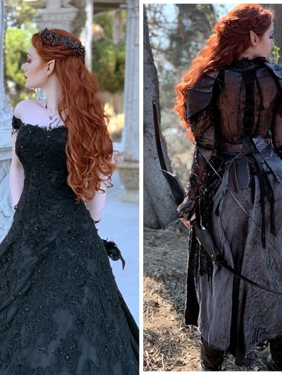 Gothic Red-Haired Portrait Poster. poster