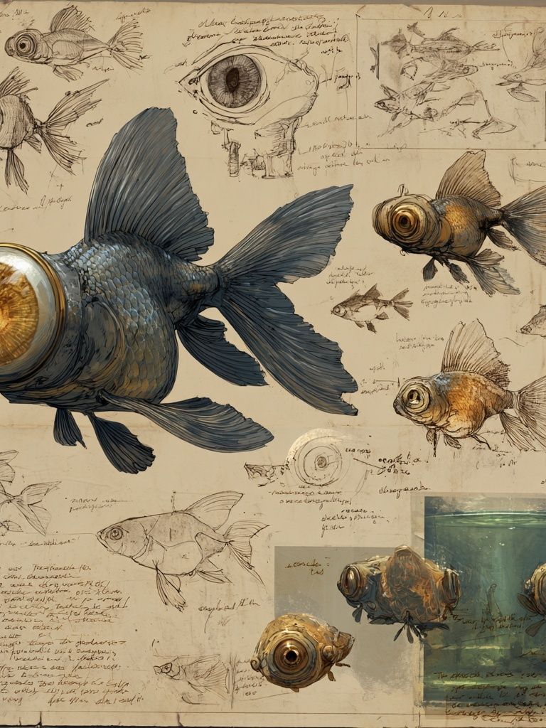 Goldfish Illustration Poster. poster detail