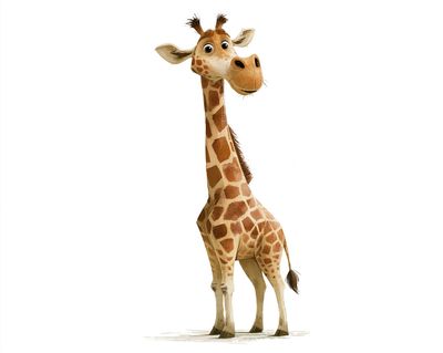 Cute Giraffe Illustration Poster. poster