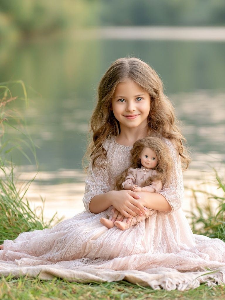 Girl by the Lake Photography Poster. poster detail