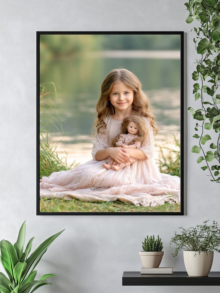 Girl by the Lake Photography Poster. — room view 4