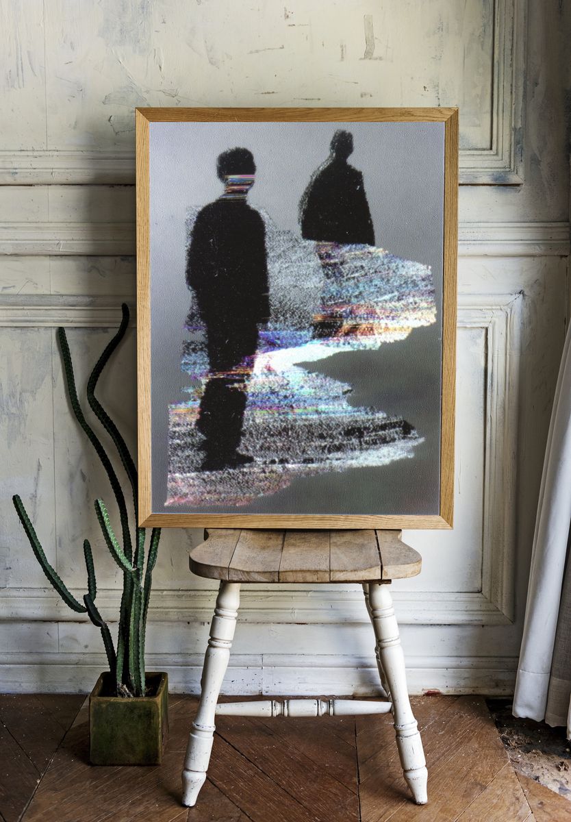Glitch Figures Abstract Poster room preview