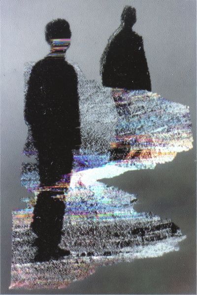 Glitch Figures Abstract Poster.