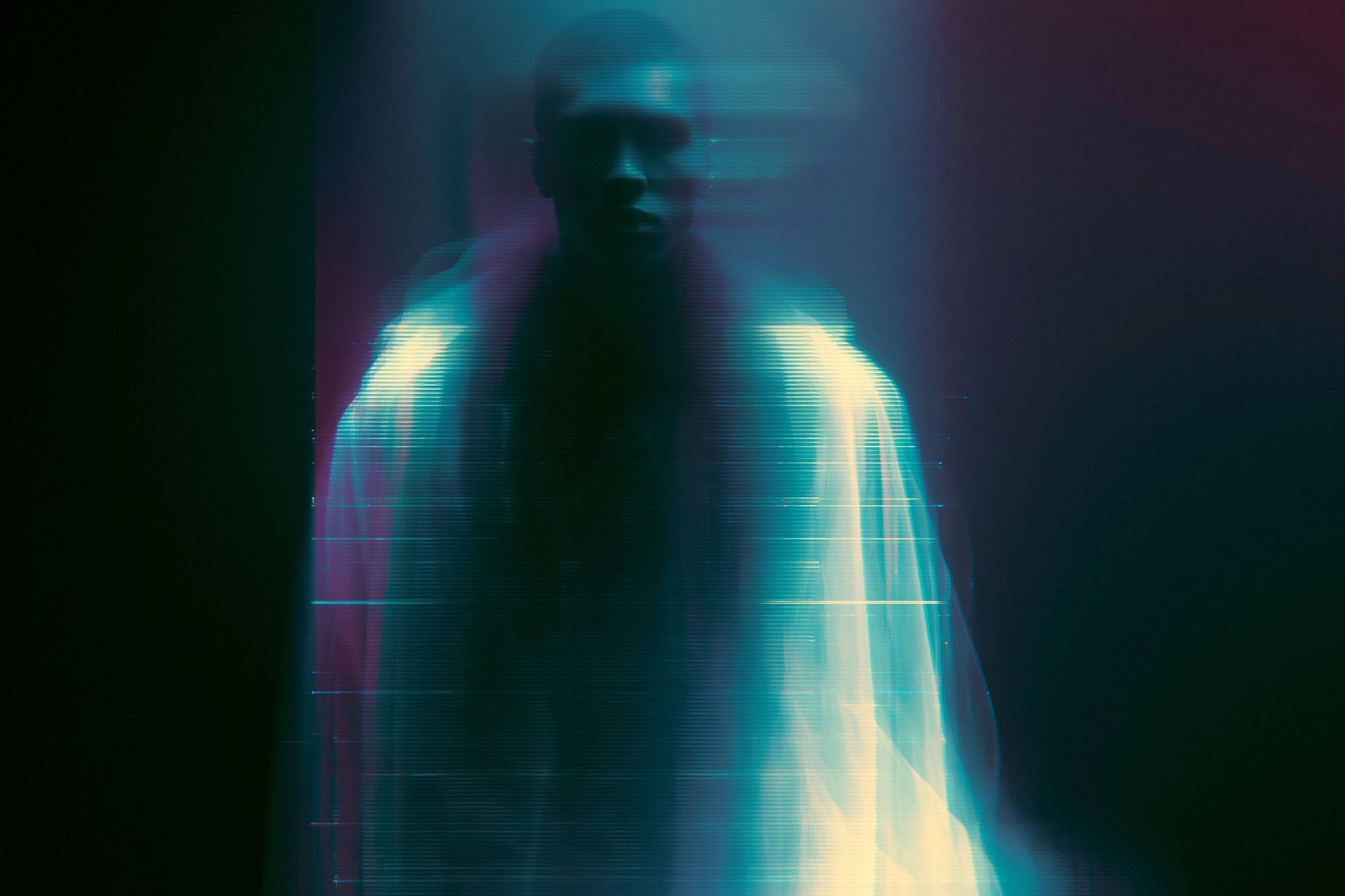 Glitch Portrait Photography Poster. poster detail