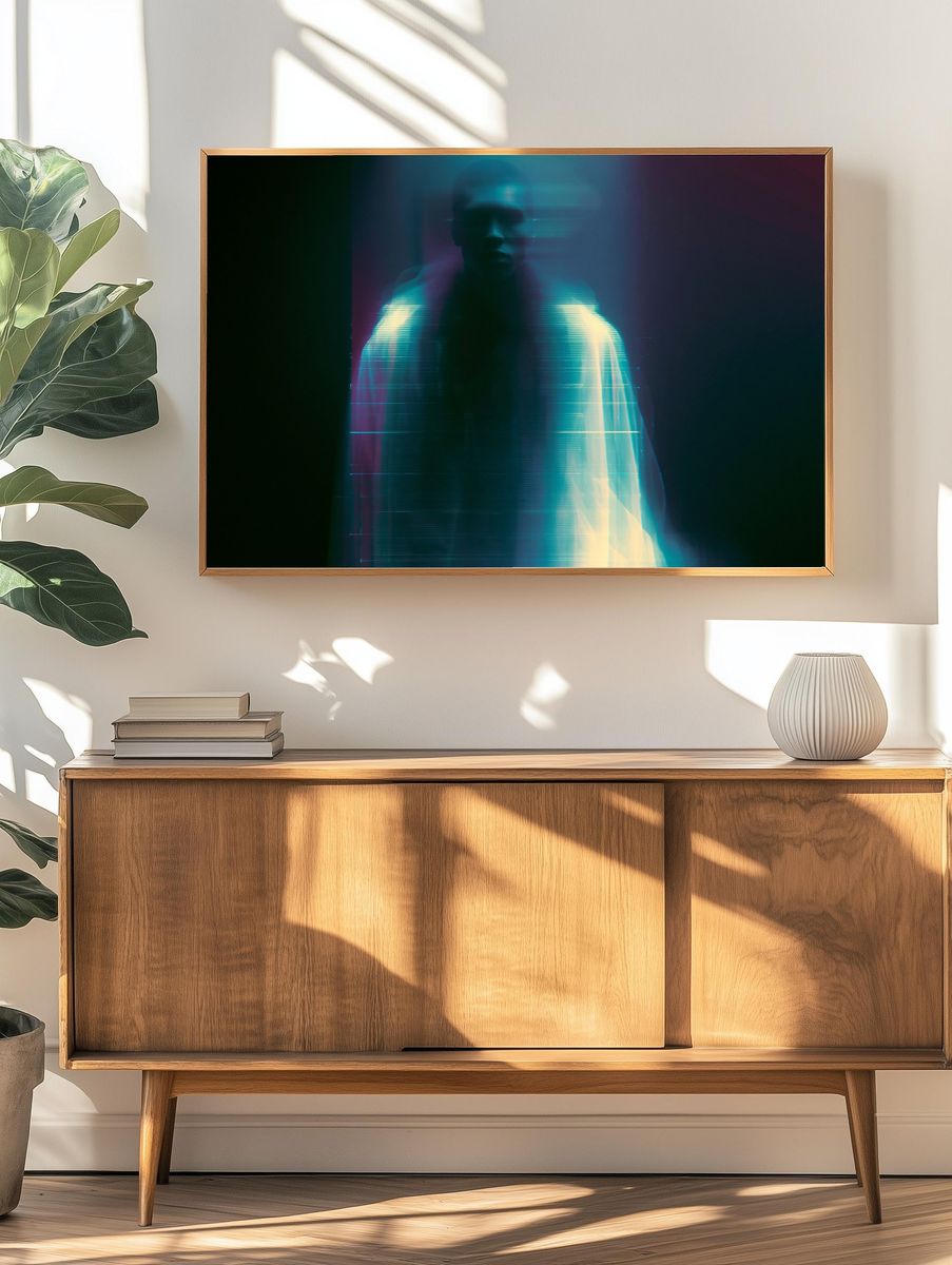 Glitch Portrait Photography Poster. — room view 3