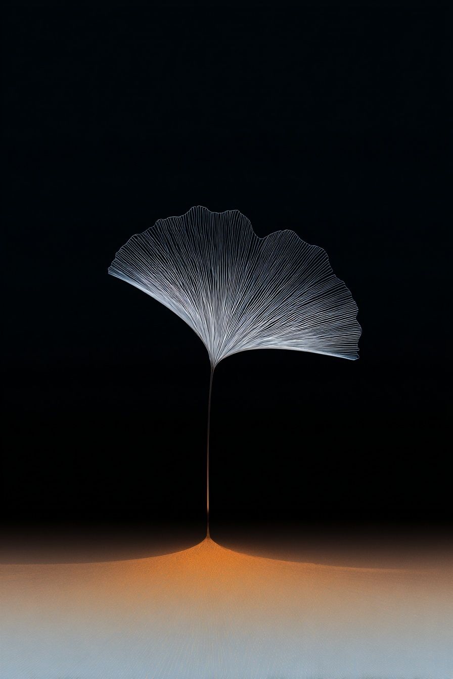 Ginkgo Leaf — Minimalist Print. poster — minimalist art