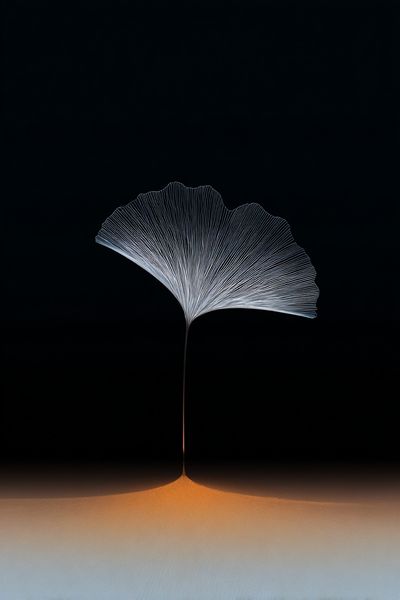 Ginkgo Leaf — Minimalist Print. poster