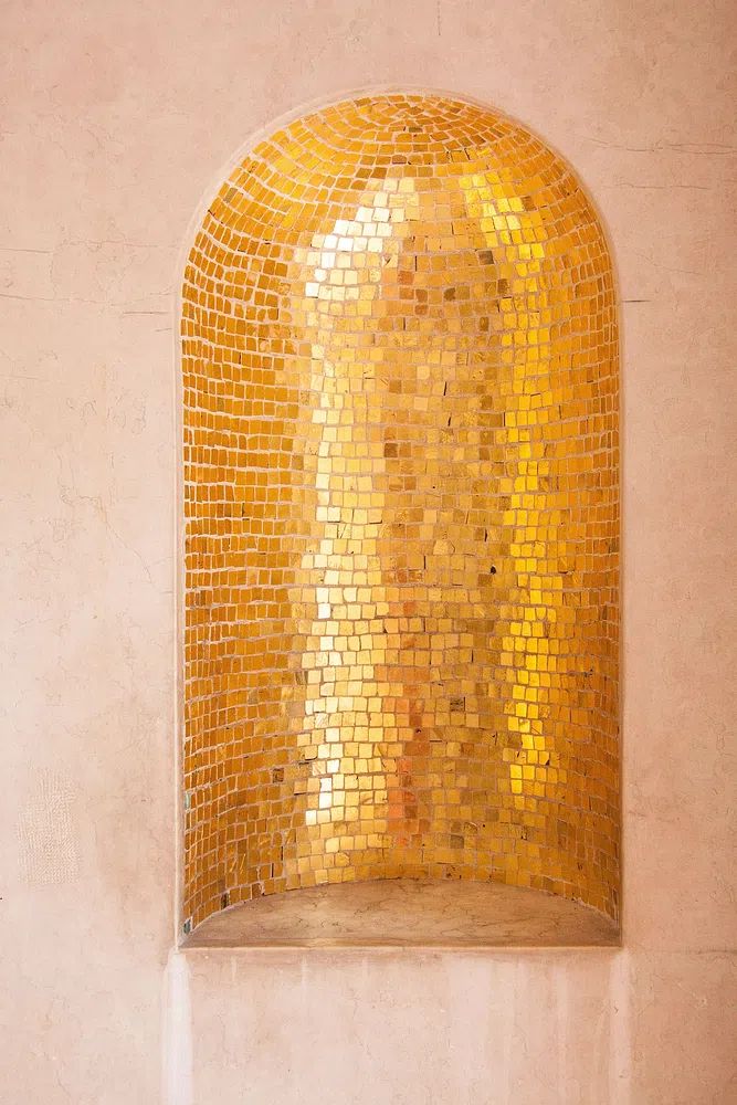 Golden Mosaic Arch — Fine Art Print. poster — fine-art art