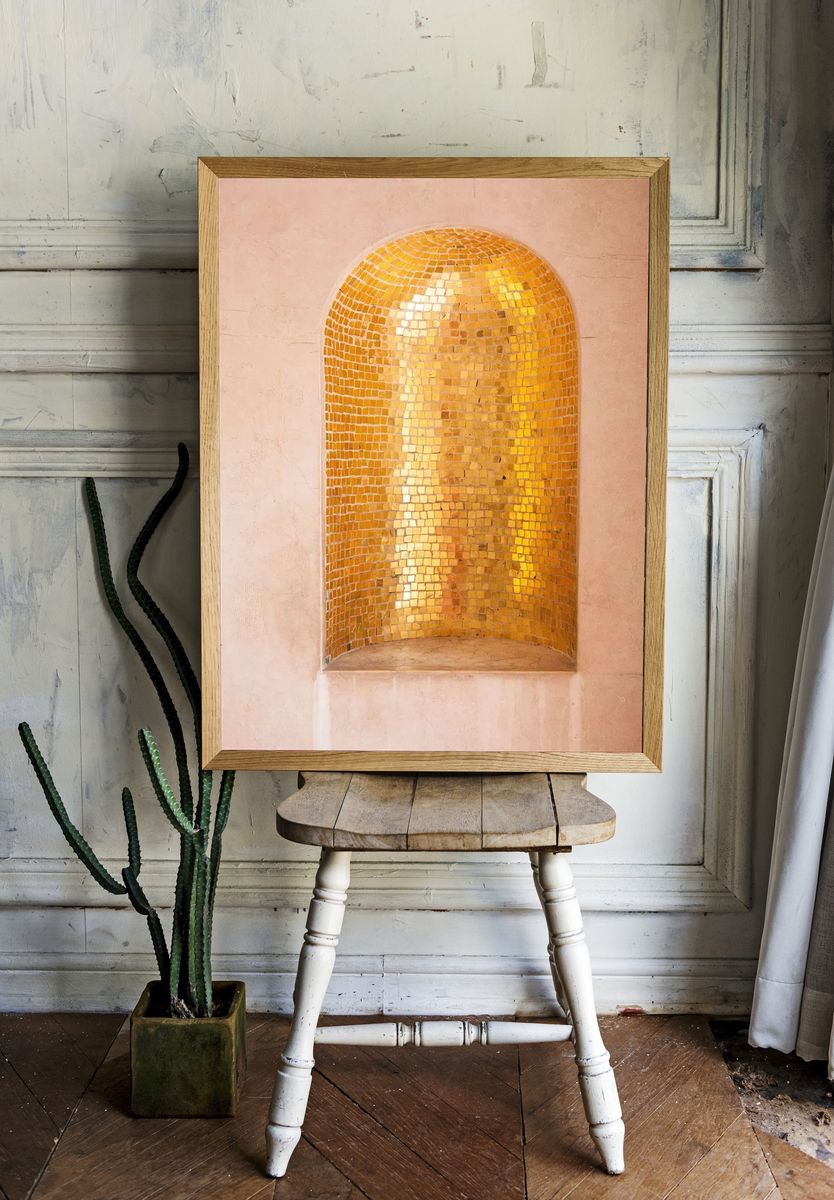 Golden Mosaic Arch — Fine Art Print room preview